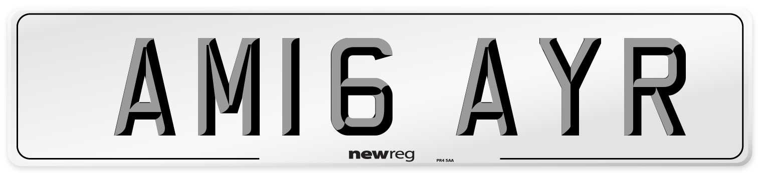 AM16 AYR Number Plate from New Reg
